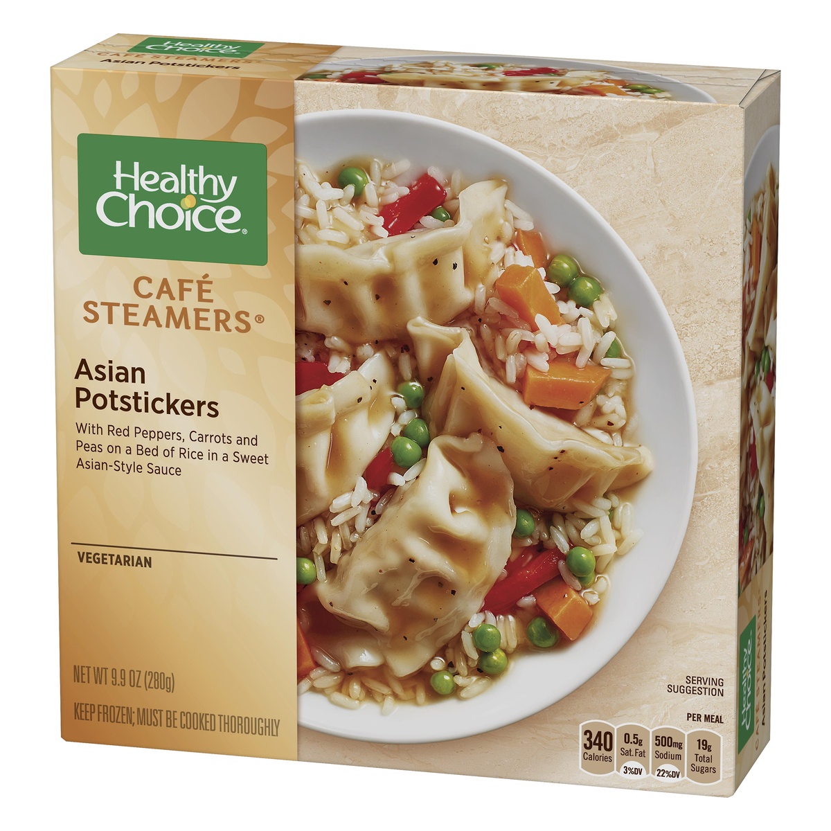 slide 2 of 8, Healthy Choice Cafe Steamers Asian Potstickers, 9.9 oz
