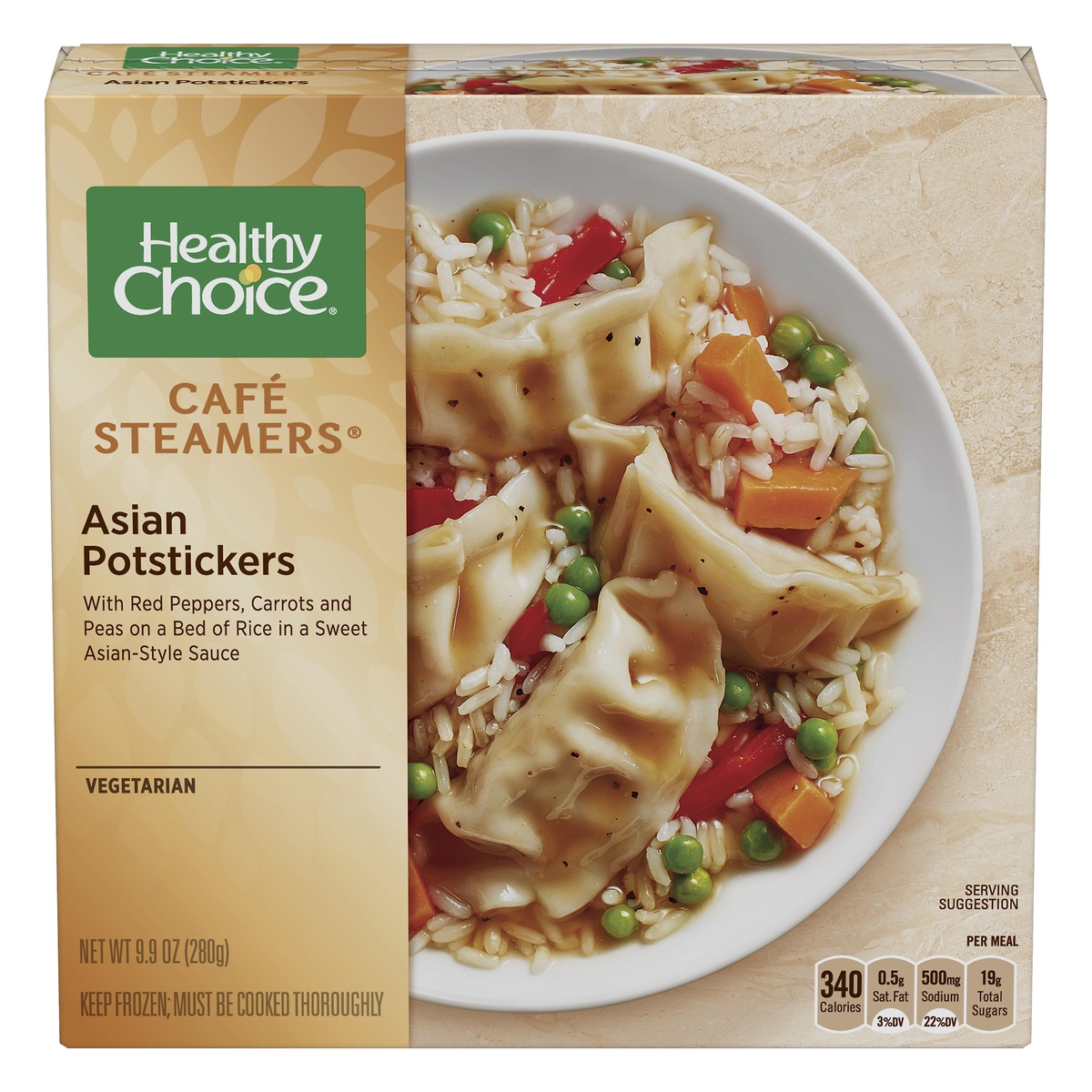 slide 1 of 8, Healthy Choice Cafe Steamers Asian Potstickers, 9.9 oz