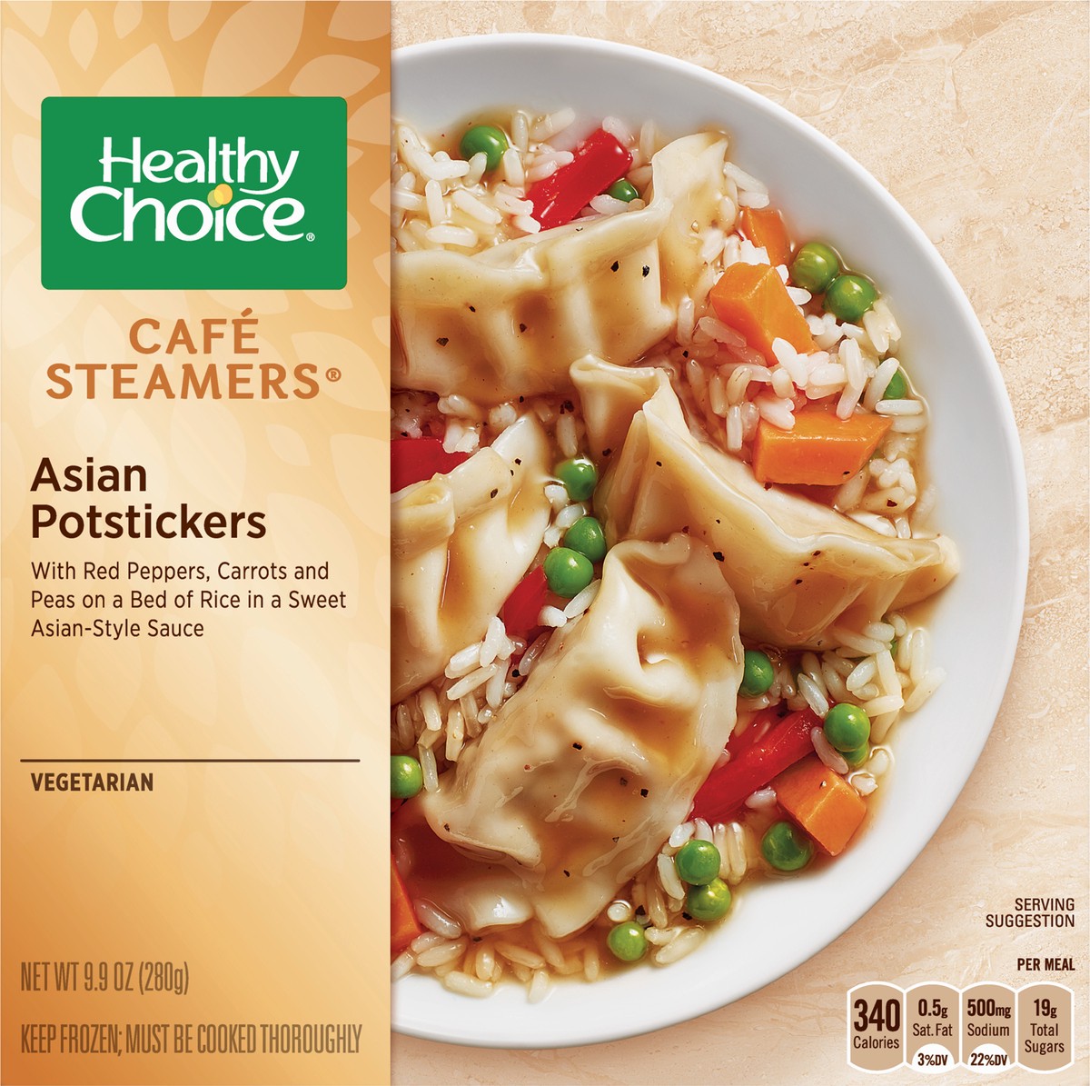 slide 4 of 9, Healthy Choice Cafe Steamers Asian Potstickers 9.9 oz, 9.9 oz