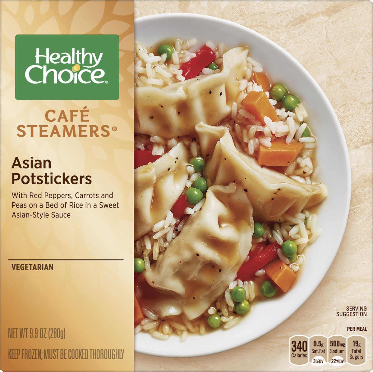 slide 7 of 8, Healthy Choice Cafe Steamers Asian Potstickers, 9.9 oz
