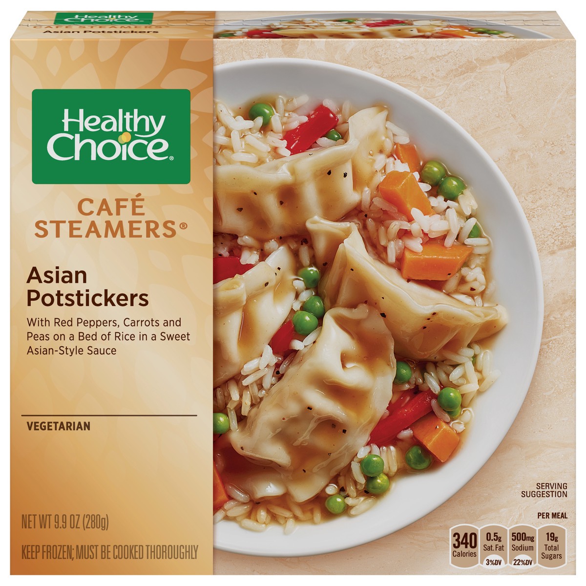 slide 1 of 9, Healthy Choice Cafe Steamers Asian Potstickers 9.9 oz, 9.9 oz