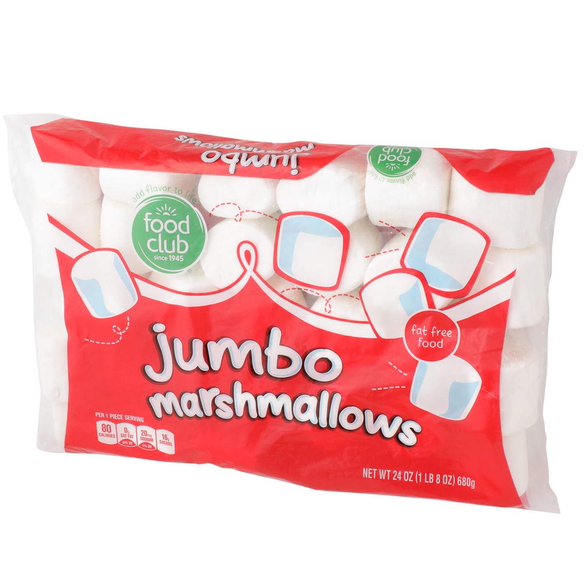 slide 3 of 9, Food Club Jumbo Marshmallows, 24 oz