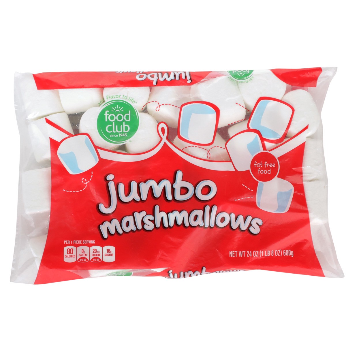 slide 8 of 9, Food Club Jumbo Marshmallows, 24 oz