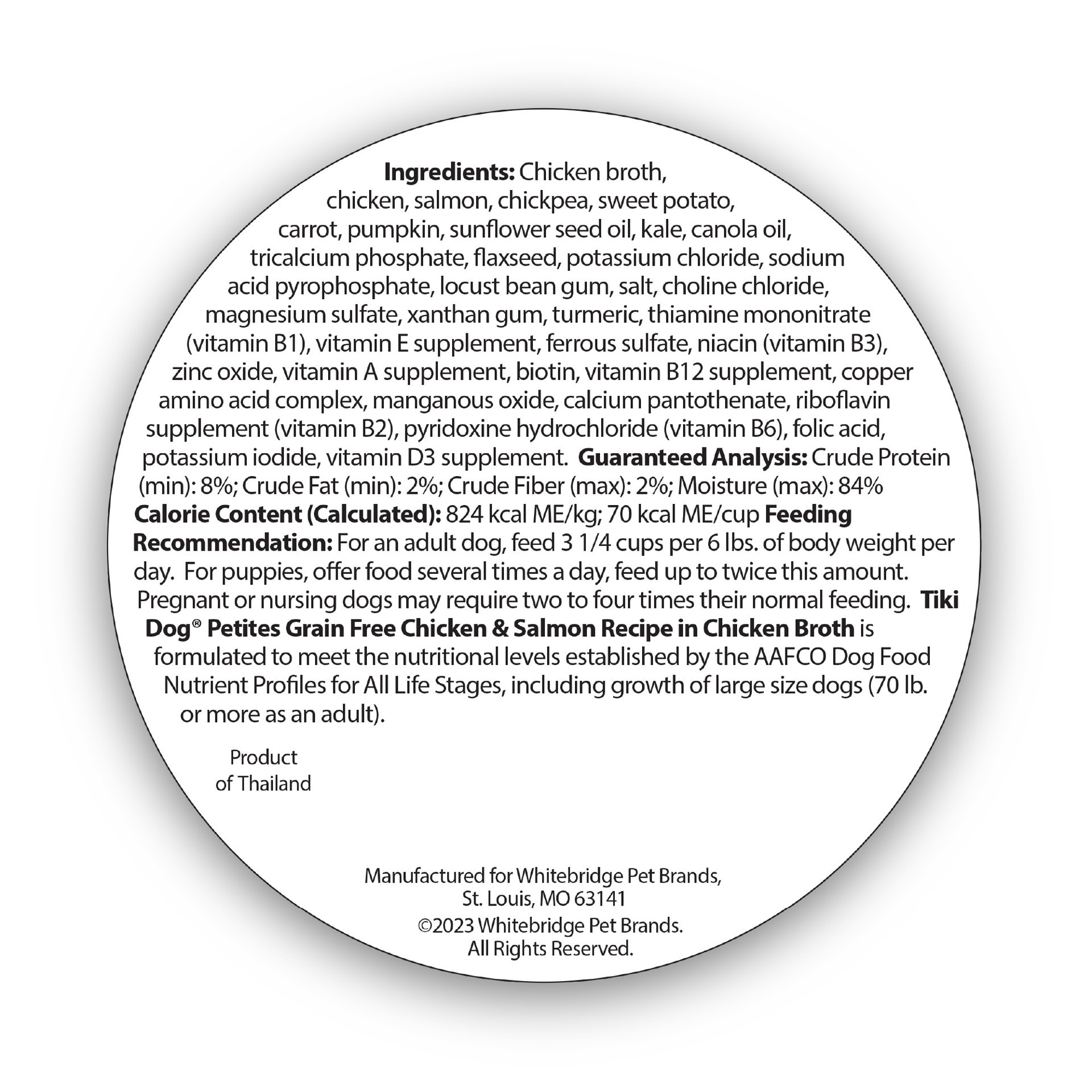 slide 7 of 7, Tiki Dog® Aloha Petites® All Life Stage Wet Dog Food - Chicken & Salmon, 3 oz