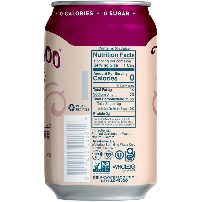 slide 2 of 2, Waterloo Pomegranate Açaí Sparkling Water - 8pk / 12 fl oz Cans, 8 ct