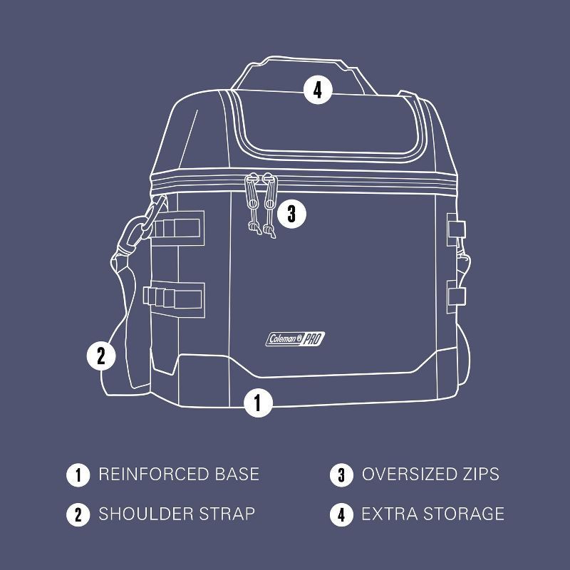 slide 5 of 6, Coleman Pro 16 Cans Soft Sided Cooler - Blue Sky, 16 cans