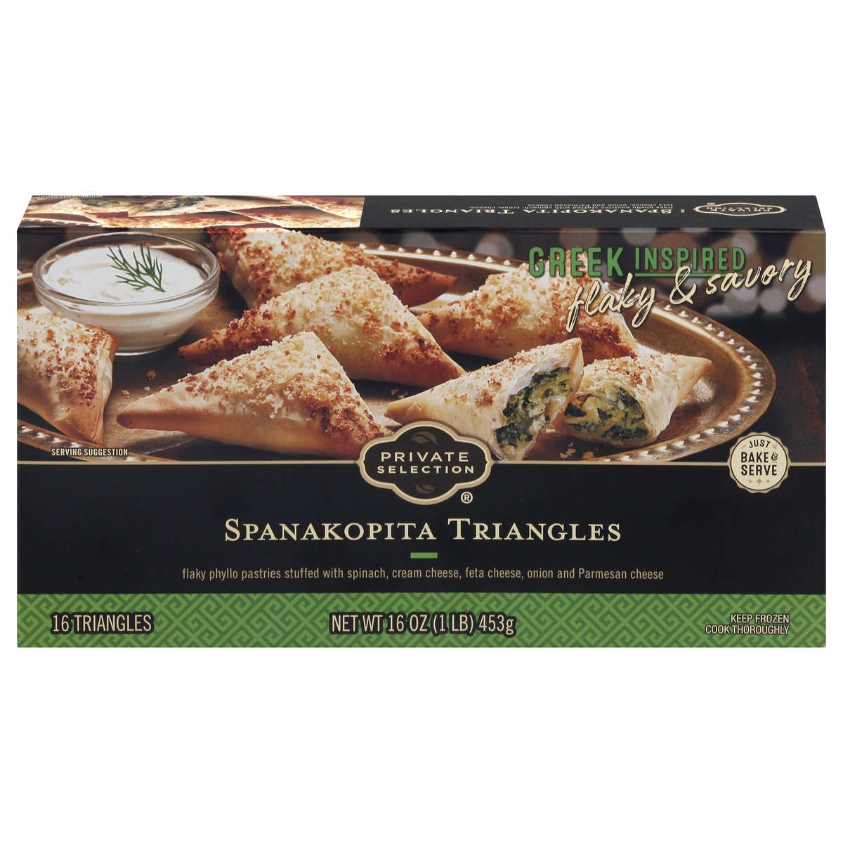 slide 1 of 1, Private Selection Spanakopita Triangles, 16 oz