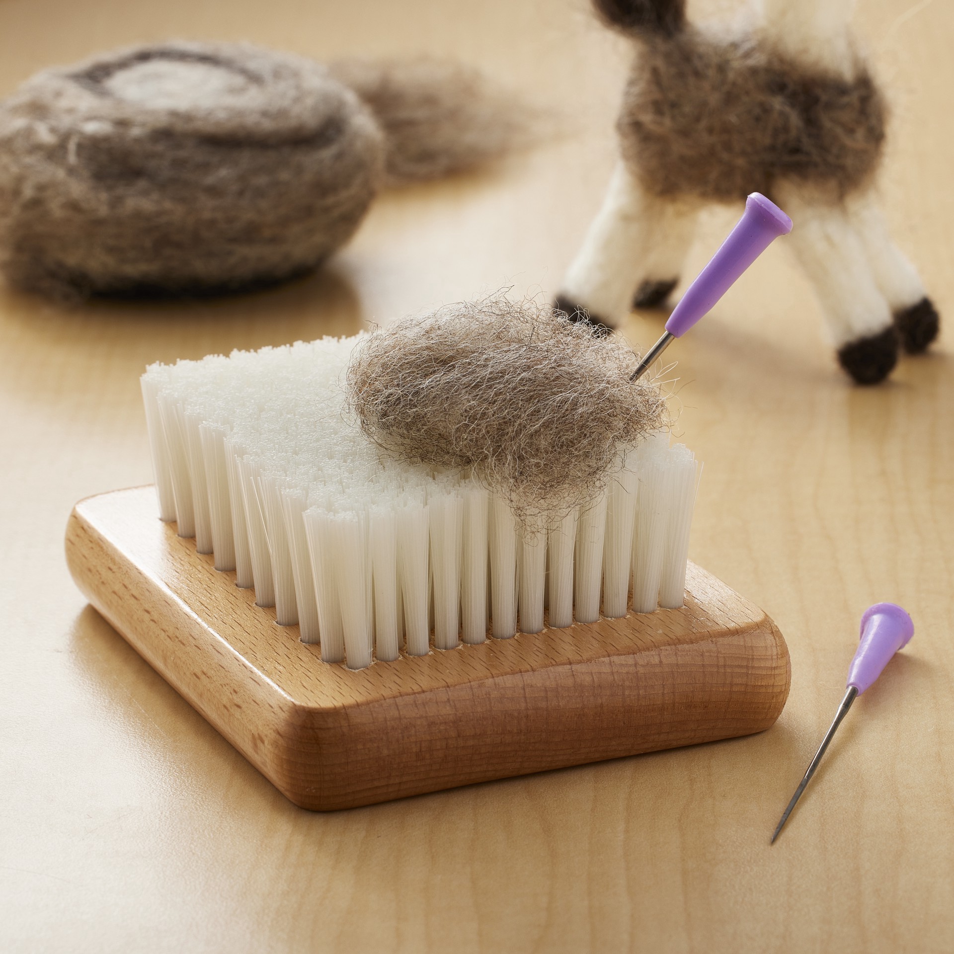 slide 3 of 3, Dimensions Feltworks Needle Felting Mat, 3.5 in x 4.5 in (8cm x 11cm