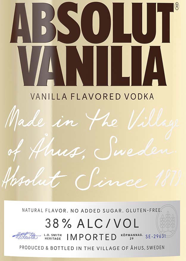 slide 3 of 9, Absolut Vanilia Flavored Vodka, 750 mL Bottle, 38% ABV, 750 ml