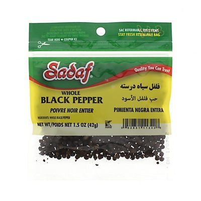 slide 1 of 1, Sadaf Whole black Pepper, 1.5 oz