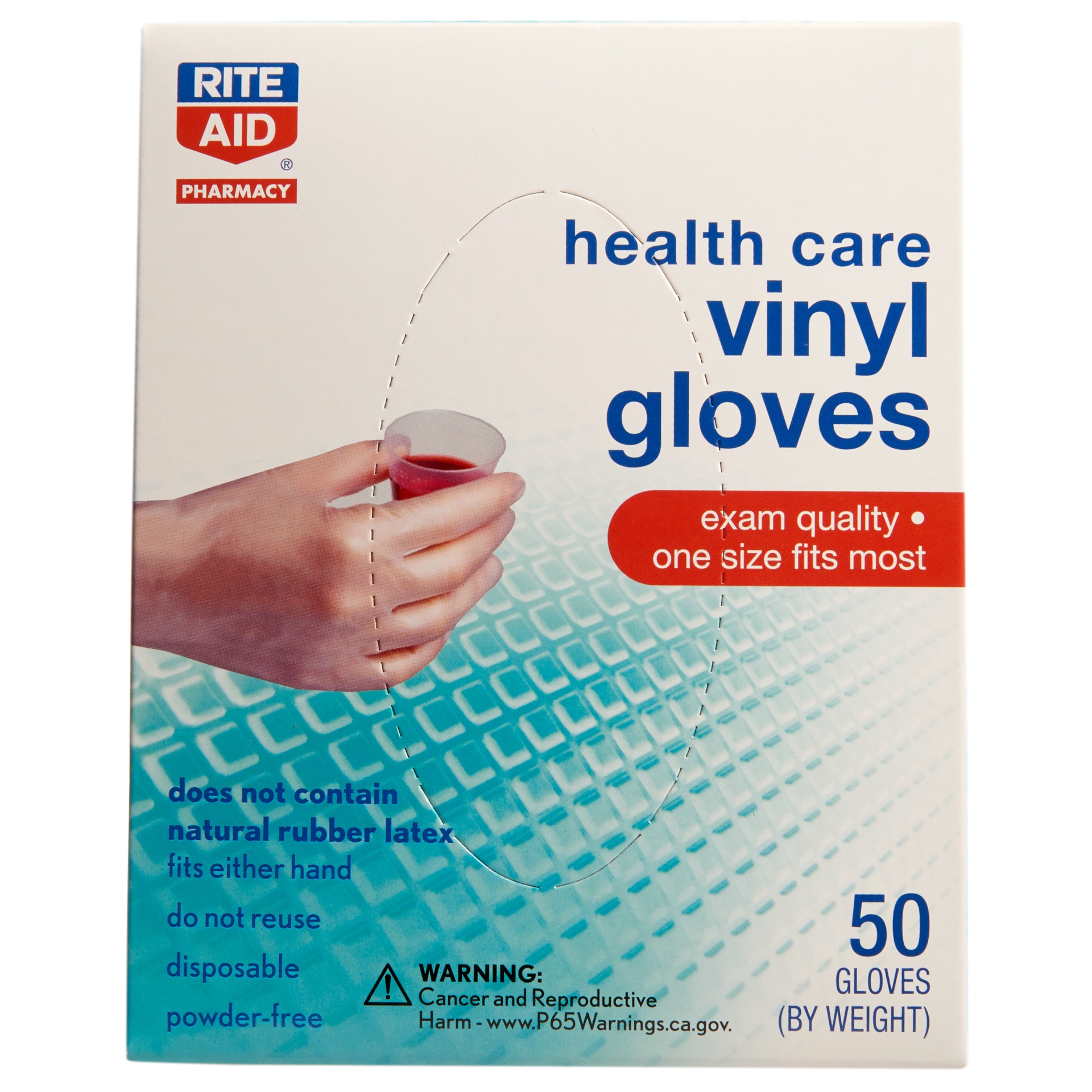 slide 1 of 5, Rite Aid Ra Vnyl Gloves Dispos, 50 ct