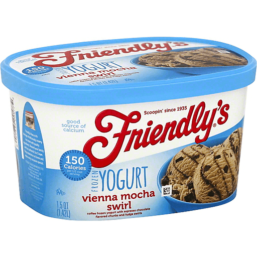 slide 2 of 4, Friendly's Vienna Mocha Swirl Frozen Yogurt, 48 fl oz