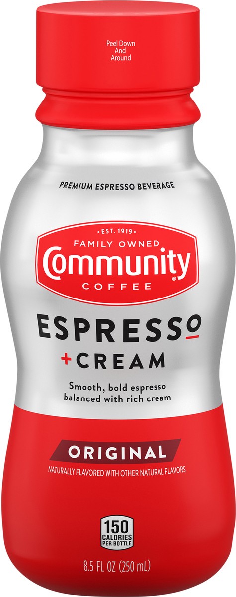slide 3 of 7, Community Coffee Coffee, Espresso + Cream, Original, 8.5 fl oz