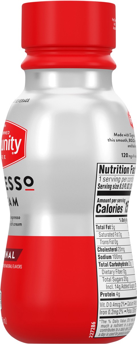 slide 6 of 7, Community Coffee Coffee, Espresso + Cream, Original, 8.5 fl oz