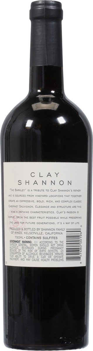 slide 7 of 11, Clay Shannon California Lake County Cabernet Sauvignon 750 ml, 750 ml