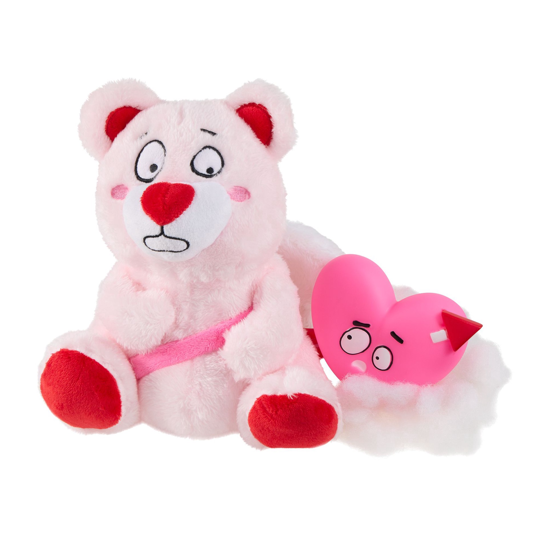 slide 1 of 1, OMG Surprise Valentine's Day Bear Dog Toy, 1 ct