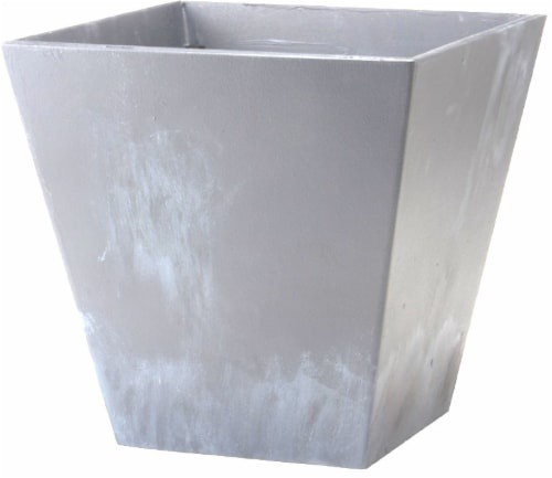 slide 1 of 1, Novelty Ella 10" Square Planter Gray, 10 in