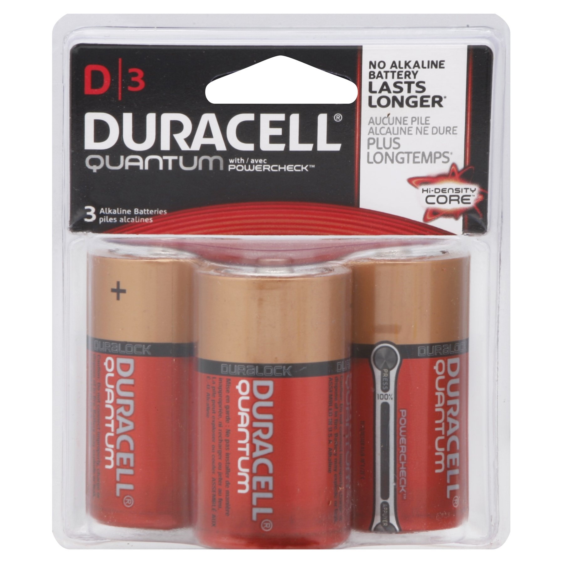 slide 1 of 2, Duracell Quantum Alkaline D Batteries, 3 ct