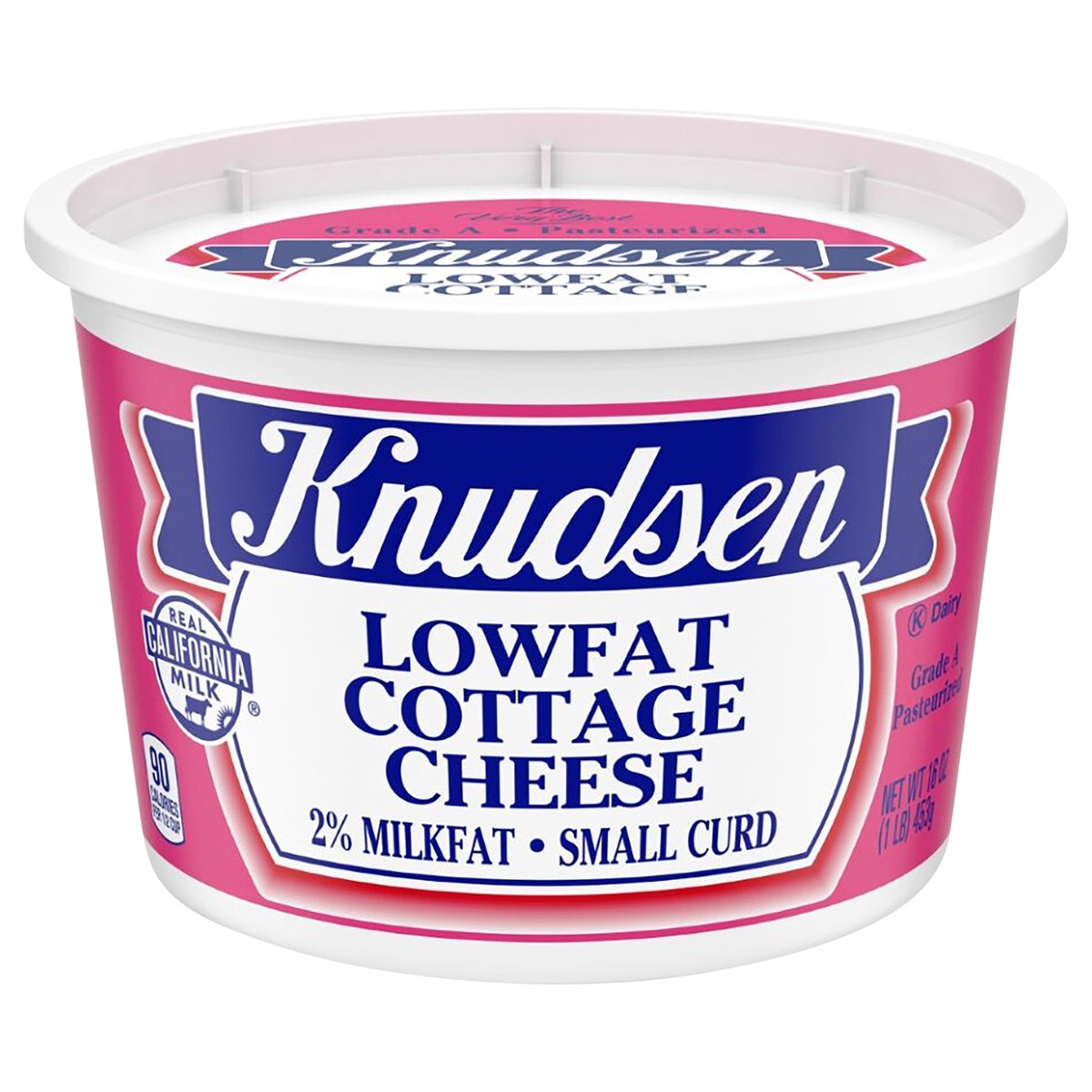 slide 1 of 13, Knudsen Low Fat Cottage Cheese Small Curd with 2% Milkfat, 16 oz Tub, 16 oz