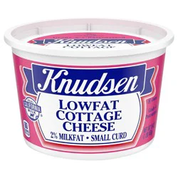 Knudsen Low Fat Cottage Cheese Small Curd with 2% Milkfat, 16 oz Tub