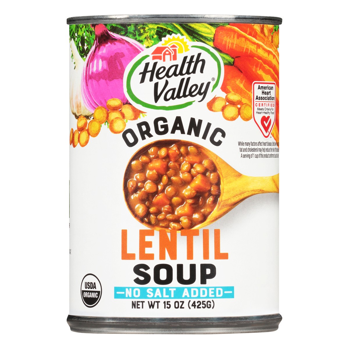 slide 4 of 9, Health Valley Organic Lentil Soup No Salt, 15 oz