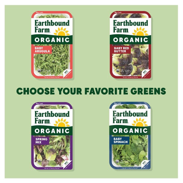 slide 20 of 21, Earthbound Farm® Organic Baby Spinach & Spring Mix 10 oz. Container, 10 oz