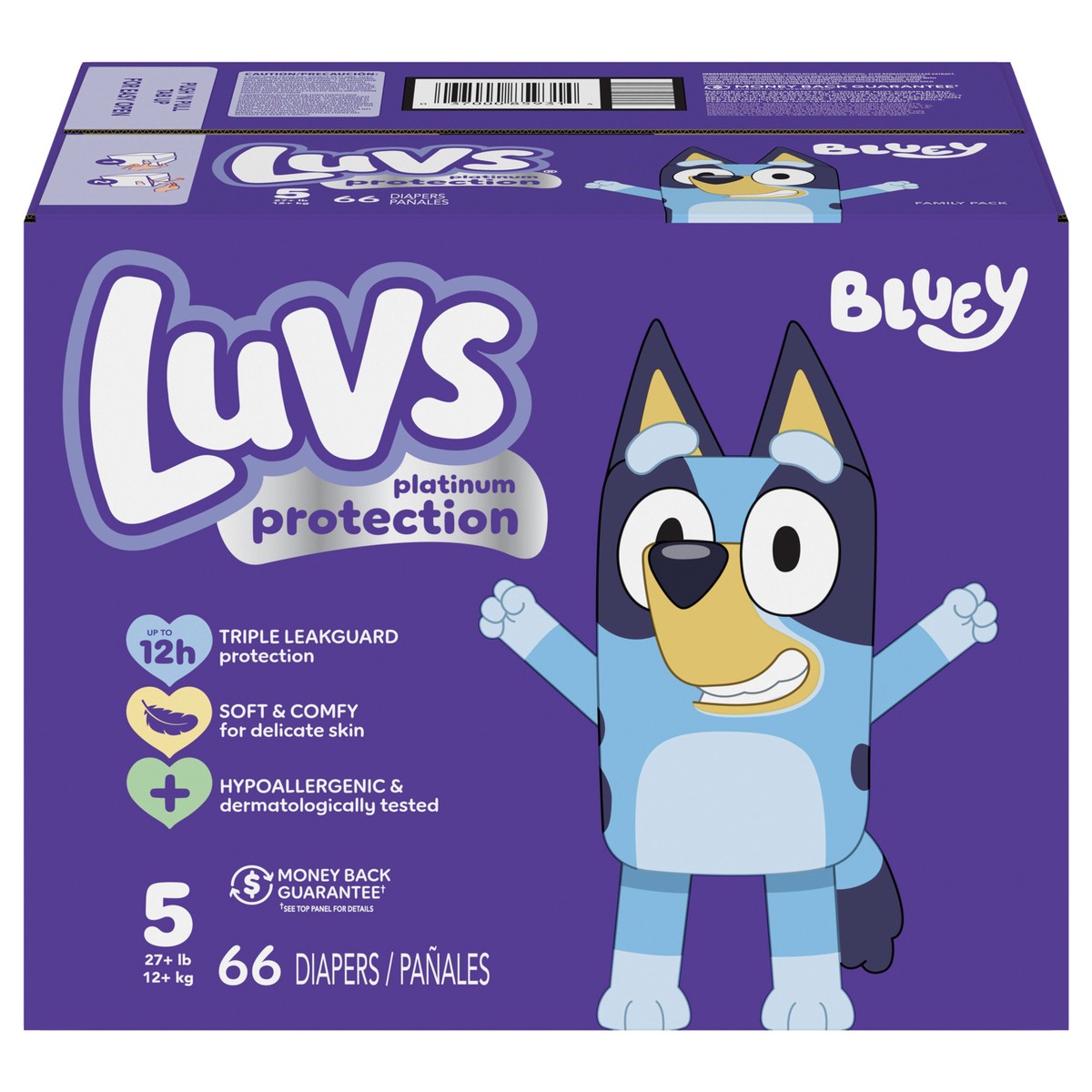 slide 1 of 6, Luvs Platinum Protection Baby Diapers, Size 5, 66 Count, 66 ct