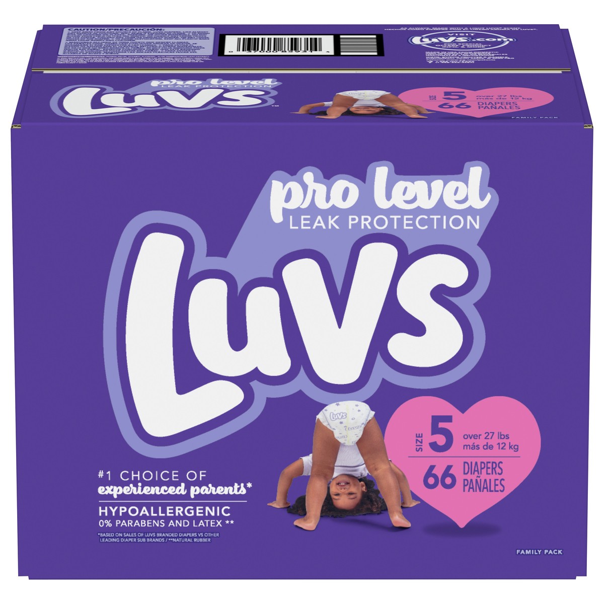 slide 1 of 6, Luvs Pro Level Leak Protection Diapers Size 5 66 Count, 66 ct