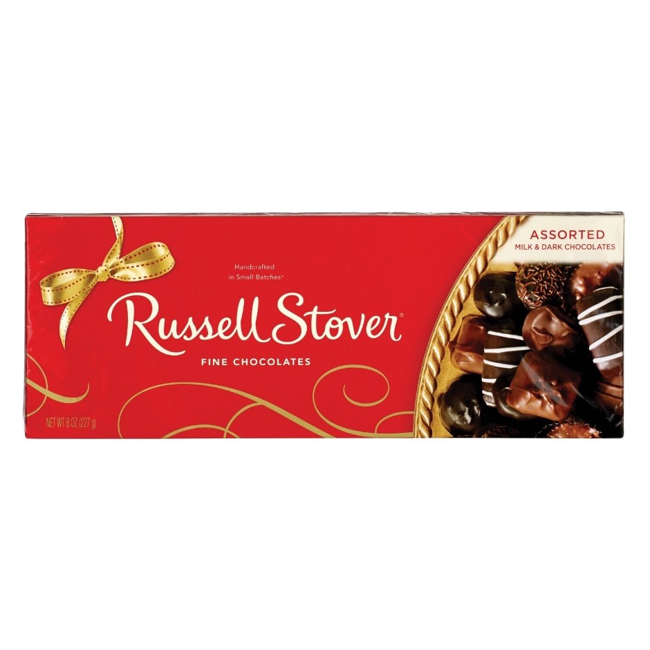 slide 1 of 1, Russell Stover Assorted Milk & Dark Chocolates, 8 Oz., 1 ct