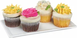 Giant Eagle Cupcakes, Half And Half, 4 Count