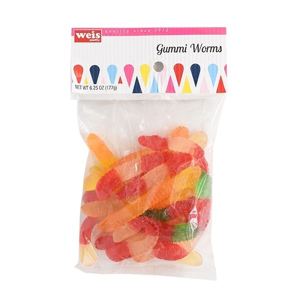 slide 1 of 1, Weis Quality Gummi Worms, 6.25 oz