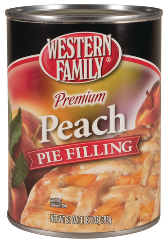 slide 1 of 1, Western Family Premium Peach Pie Filling, 21 oz