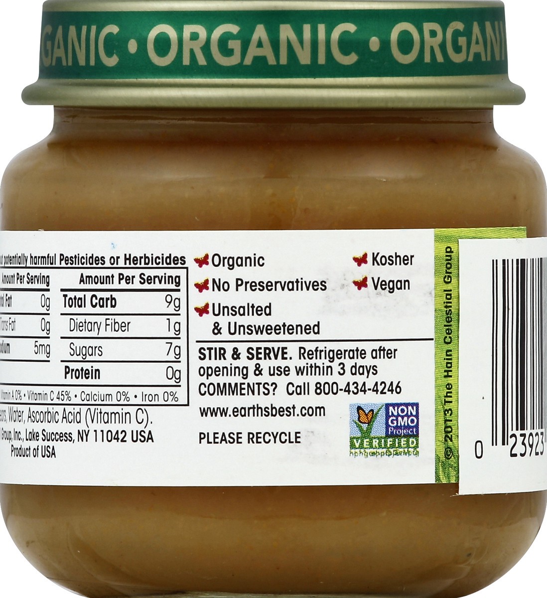 slide 5 of 6, Earth's Best Organic First Pears Baby Food, 2.5 oz