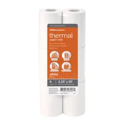 Office Depot Thermal Paper Rolls, White