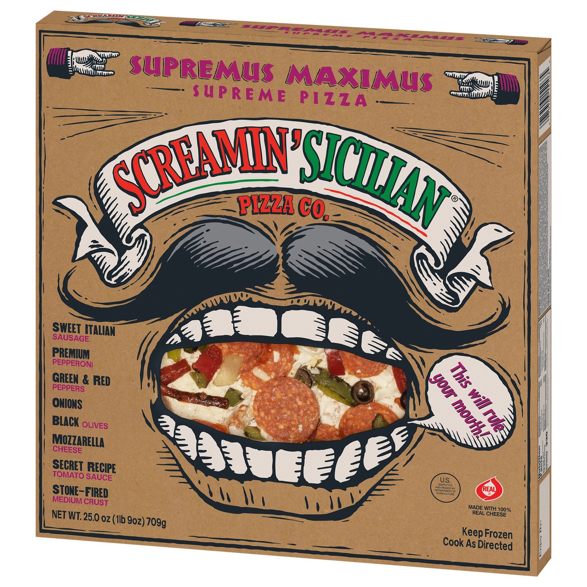 slide 7 of 9, Palermo's Screamin' Sicilian Supreme Frozen Pizza - 25oz, 25 oz