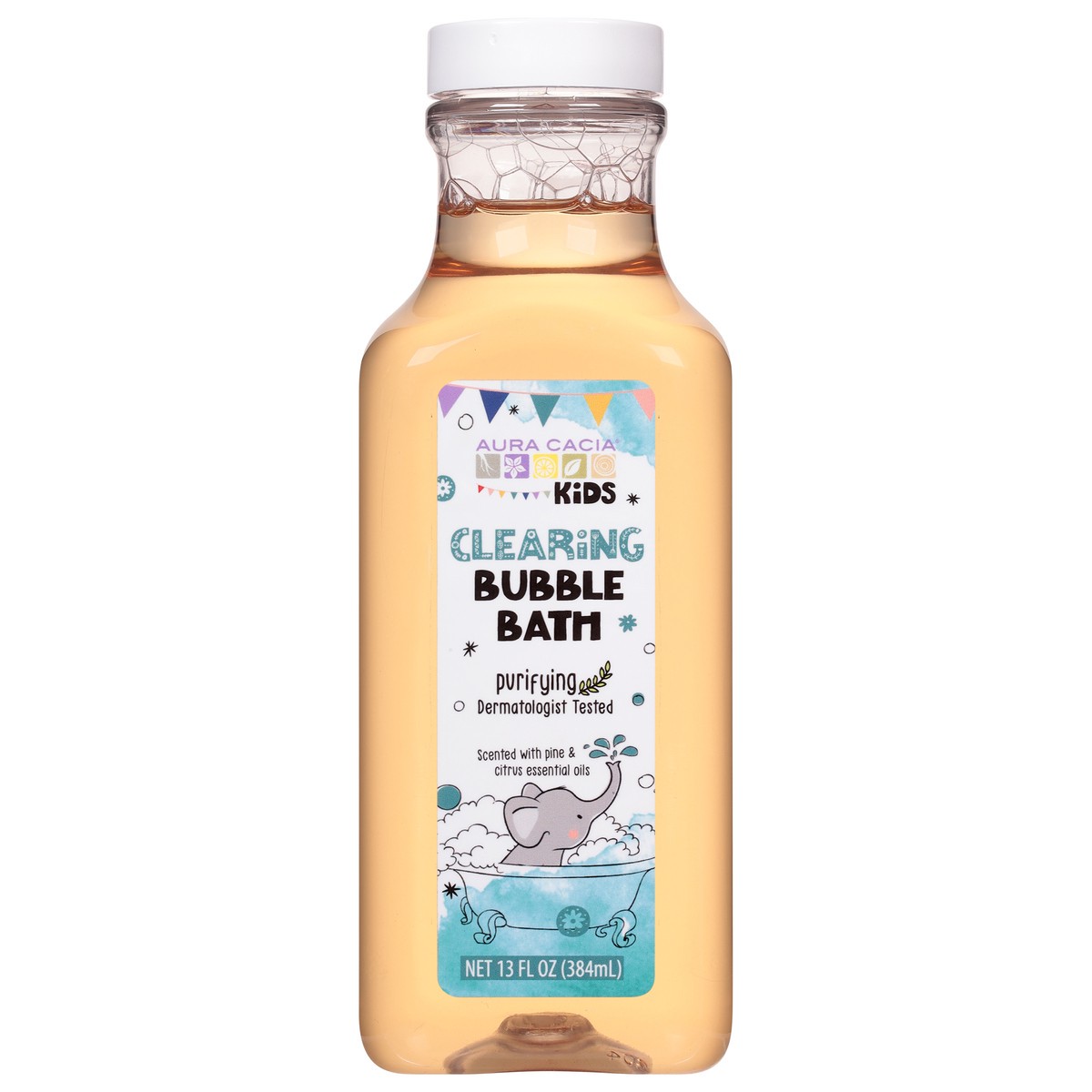 slide 1 of 4, Aura Cacia Kids Purifying Pine & Citrus Essential Oils Clearing Bubble Bath 13 fl oz, 13 fl oz