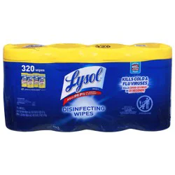 Lysol Lemon & Lime Blossom Scent Disinfecting Wipes 4 Pack 320 Pack