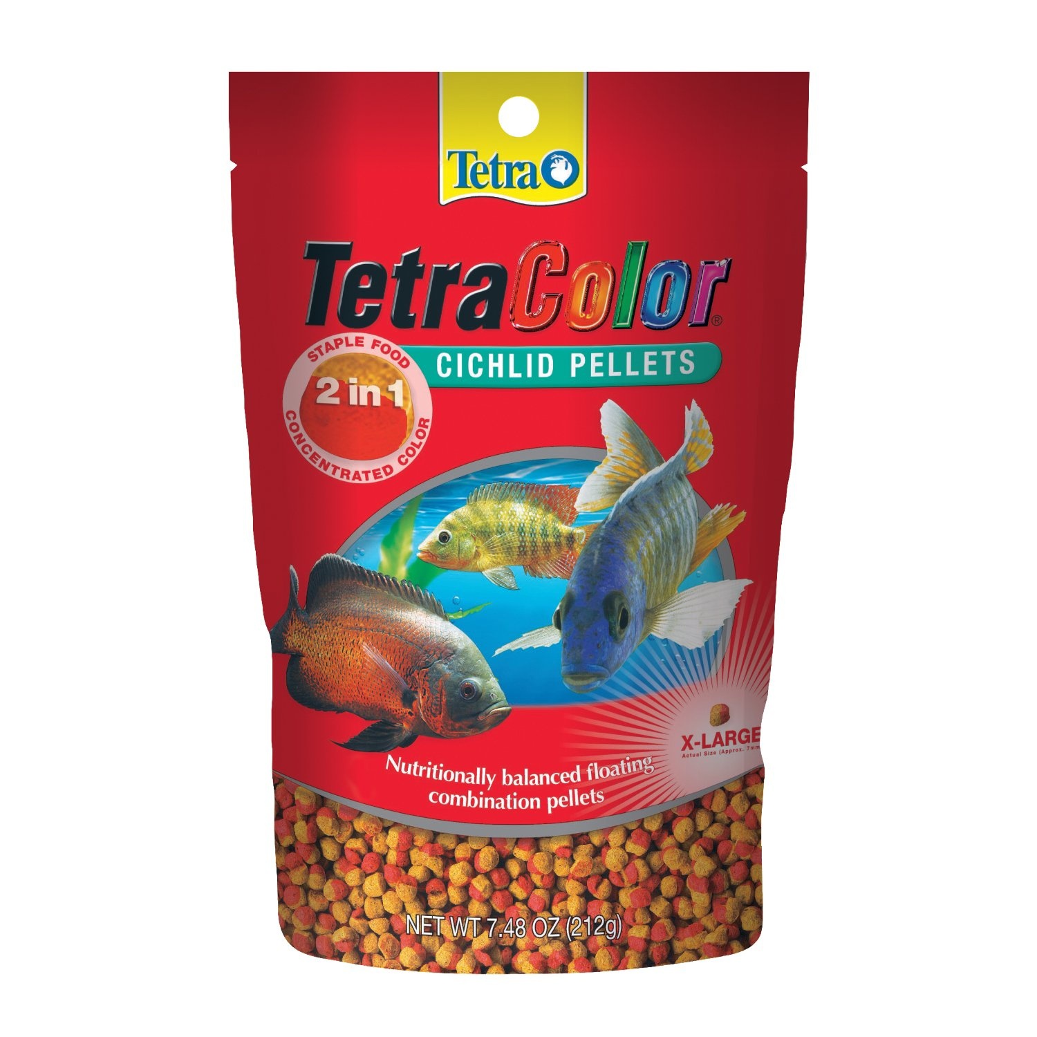 slide 1 of 1, TetraColor Cichlid Food Pellets, 7.48 oz