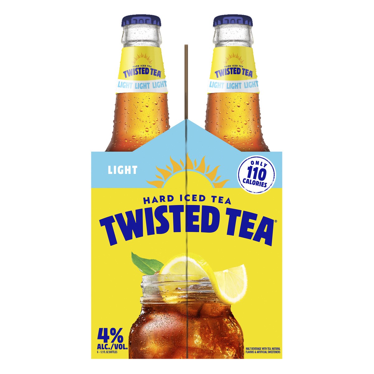 slide 5 of 5, Twisted Tea Light, Hard Iced Tea (12 fl. oz. Bottle, 6pk.), 6 ct; 12 oz