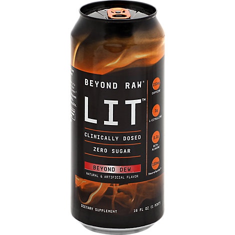 slide 1 of 1, Beyond Raw Lit On-The-Go Beyond Dew, 16 oz