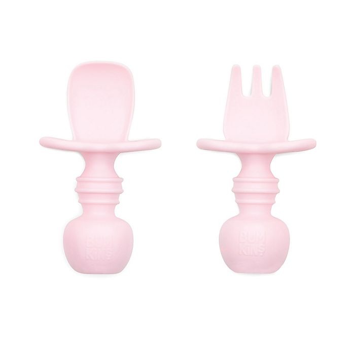 slide 1 of 5, Bumkins Silicone Chewtensils - Pink, 1 ct