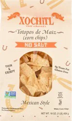 Xochitl Mexican Style Thin & Crispy No Salt White Corn Chips 16 oz