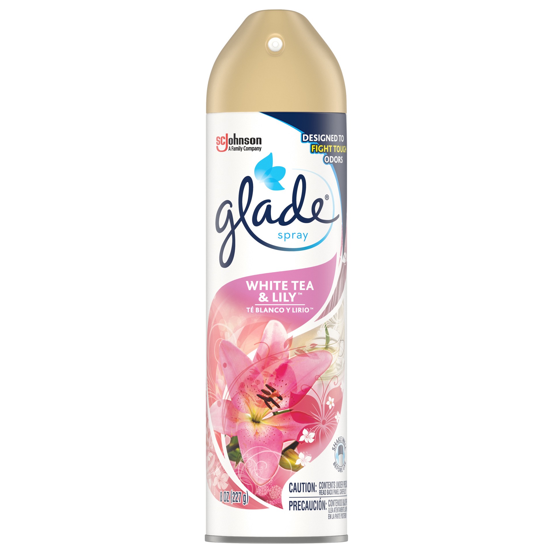 slide 1 of 6, Glade Aerosol-Wht Tea&Lily, 1 ct