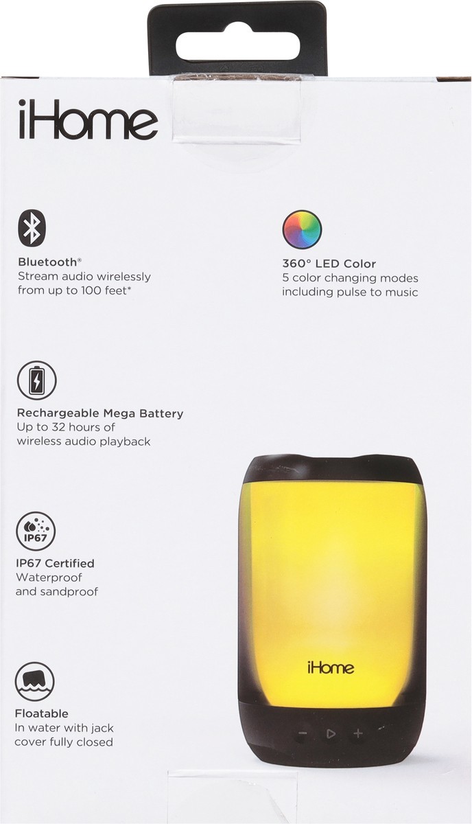 slide 2 of 11, iHome Waterproof Portable Play Glow+ Speaker 1 ea, 1 ct