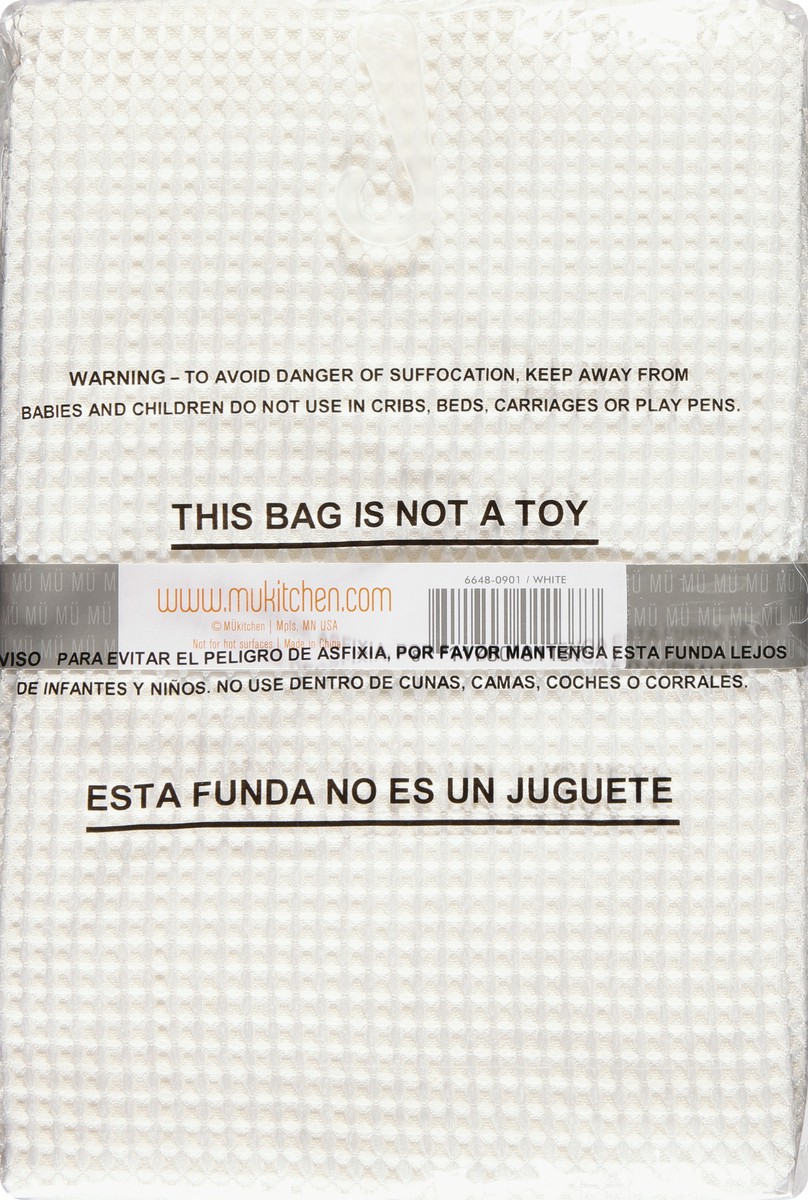 slide 5 of 9, MUkitchen Microfiber Waffle White Kitchen Towels 2 ea, 2 ct