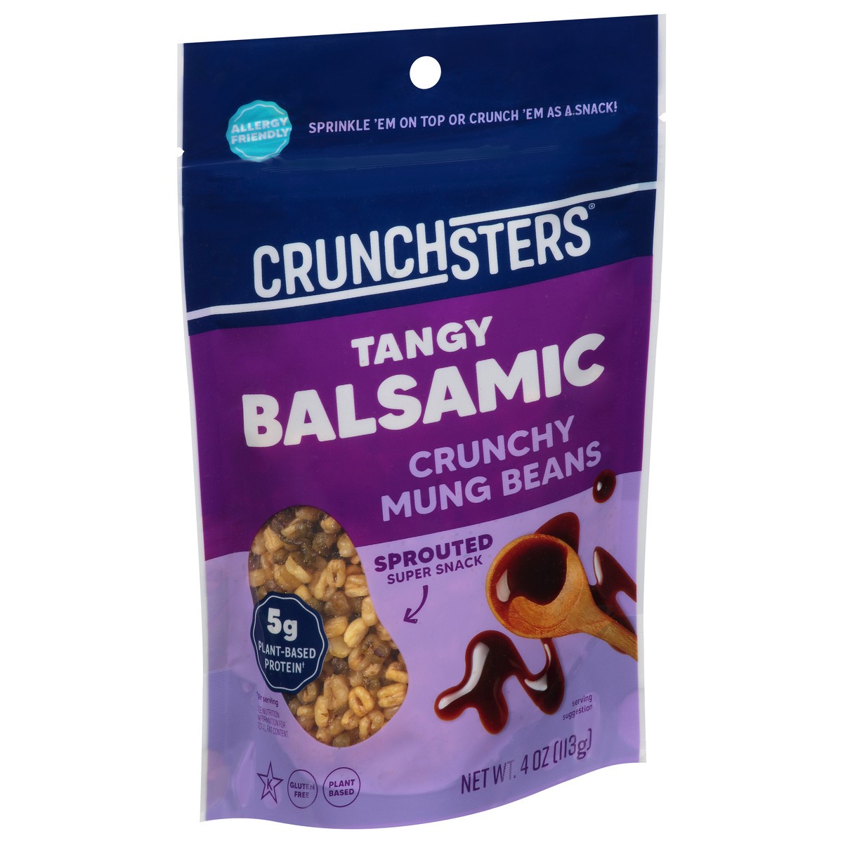 slide 4 of 9, Crunchsters Crunchy Tangy Balsamic Mung Beans 4 oz, 4 oz