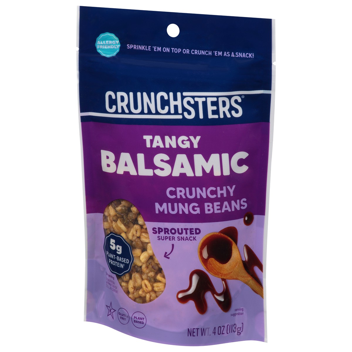 slide 5 of 9, Crunchsters Crunchy Tangy Balsamic Mung Beans 4 oz, 4 oz