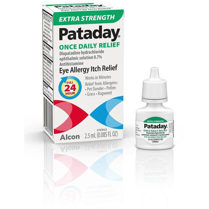 slide 1 of 3, Pataday Extra Strength Eye Allergy Itch Relief 2.5 ml, 2.5 ml