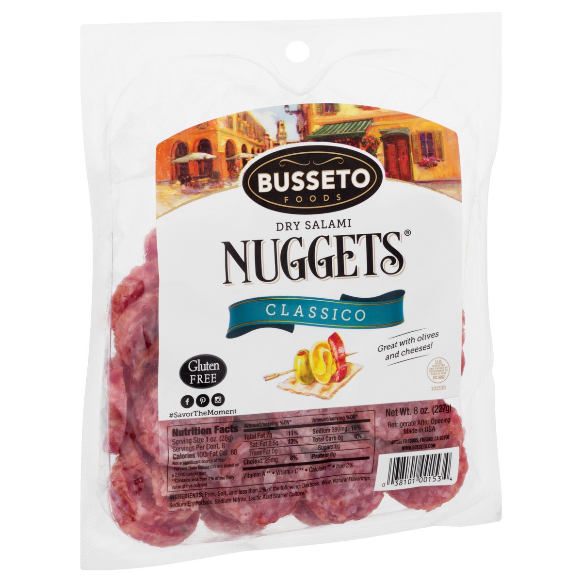 slide 4 of 9, Busseto Foods Dry Salami Nuggets, 8 oz