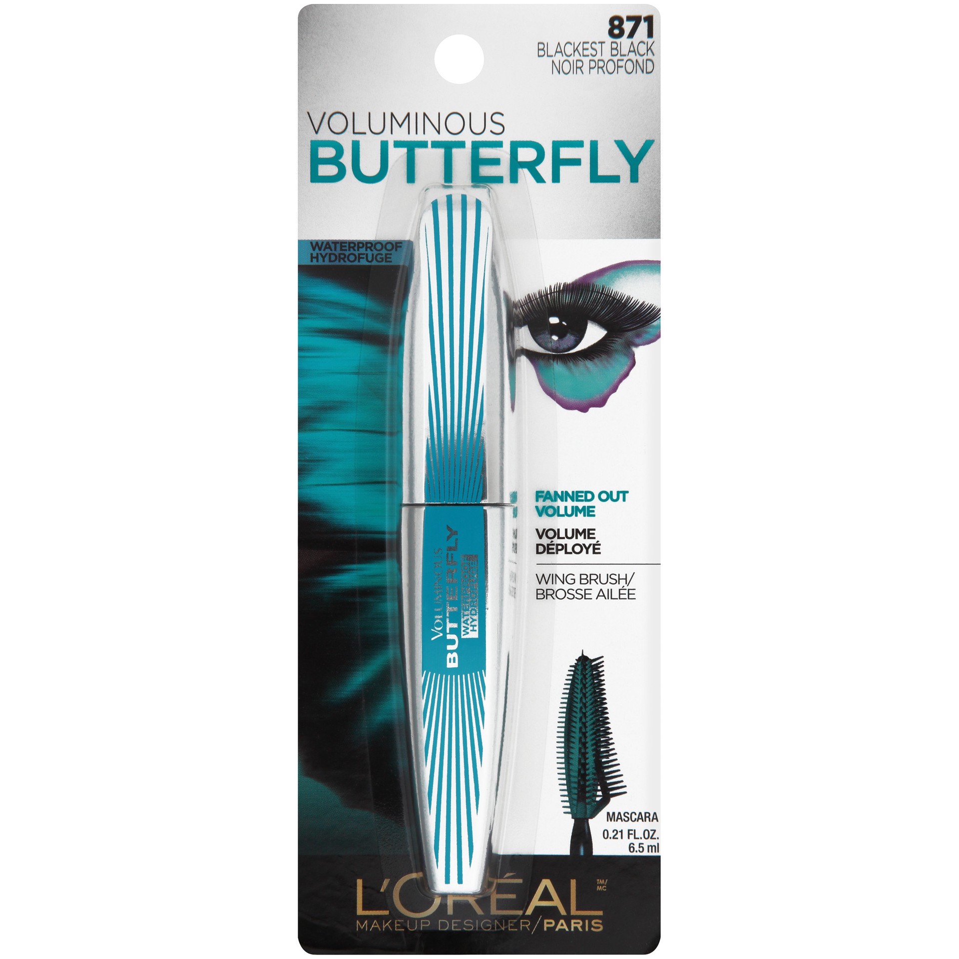 slide 1 of 5, L'Oréal Voluminous Butterfly Waterproof 871 Blackest Black, 0.21 oz